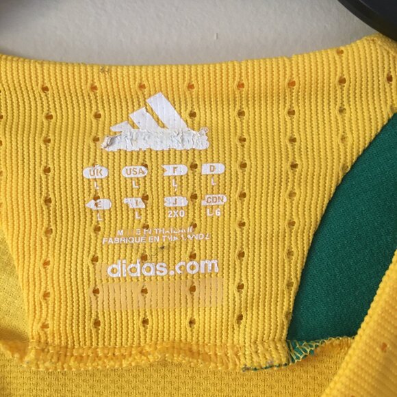 South Africa SAFA 07/08 Jersey Shirt L Yellow Football Soccer Adidas 623727 - Picture 3 of 13